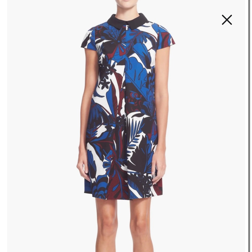 Ted Baker London Avanna Woodblock Leaf‎ print shift dress- Size 4